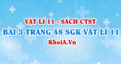 Bài 3 trang 48 SGK Vật lí 11 Chân trời sáng tạo